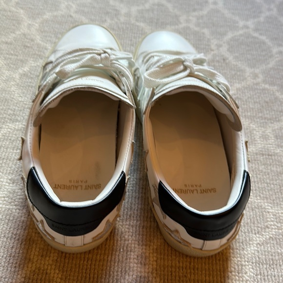 Saint Laurent Silver Star sneakers, flat heel leather up alpha / bufalino 38.5 - Picture 2 of 12